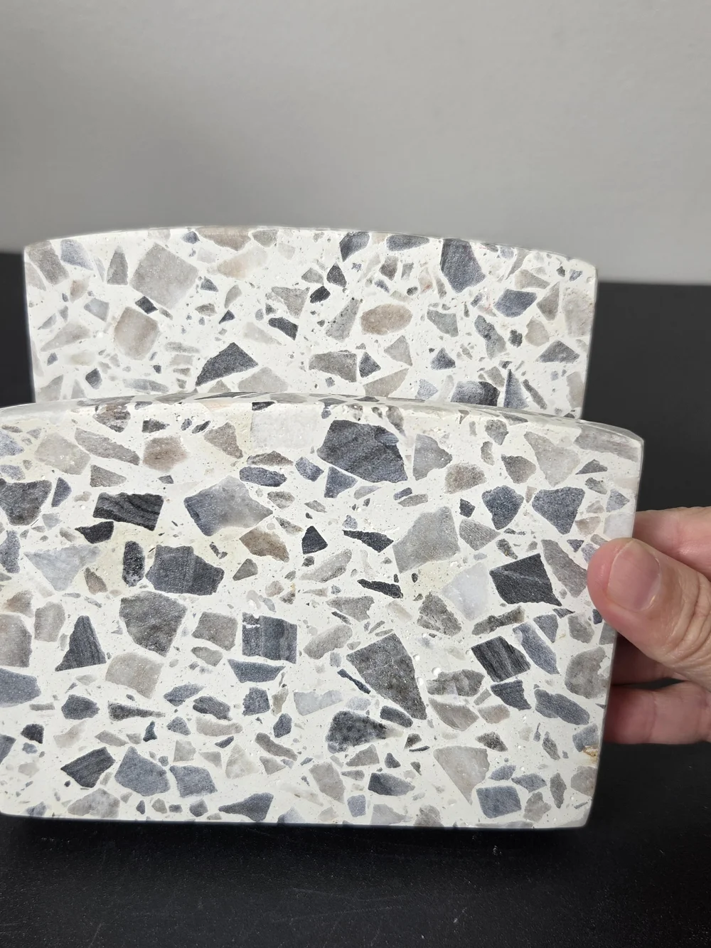 Kitchen Artisanal Supply Terrazzo Napkin Holder - Neutral Speckled Stone